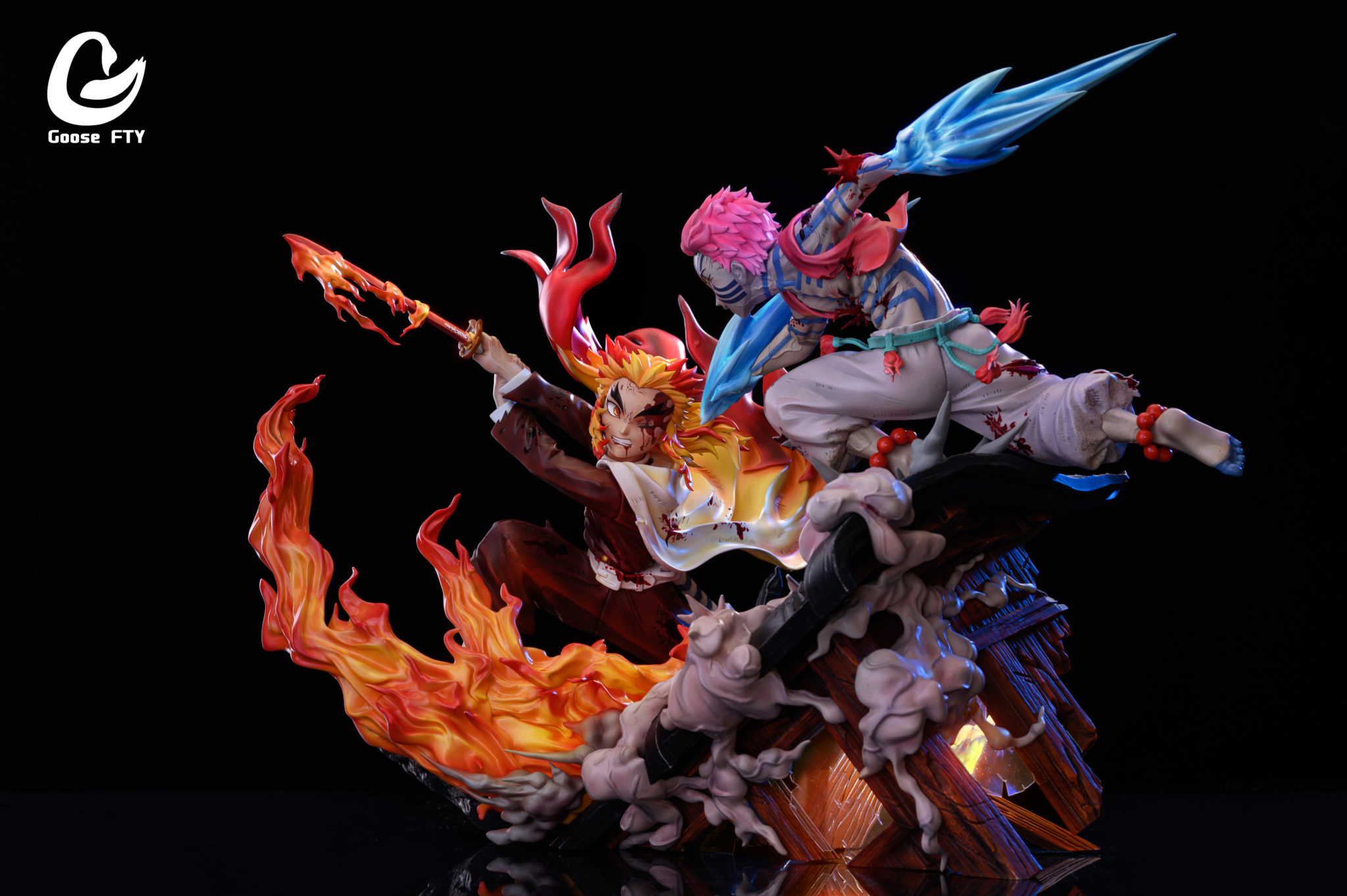 Goose Factory Studio Demon Slayer Rengoku vs Akasa GK Resin Statue ...