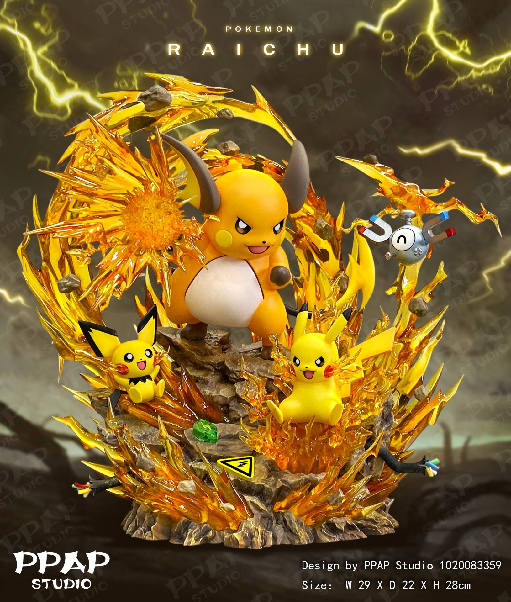 PPAP Studio Pokemon Pikachu Evolution Series GK Resin Statue PREORDER