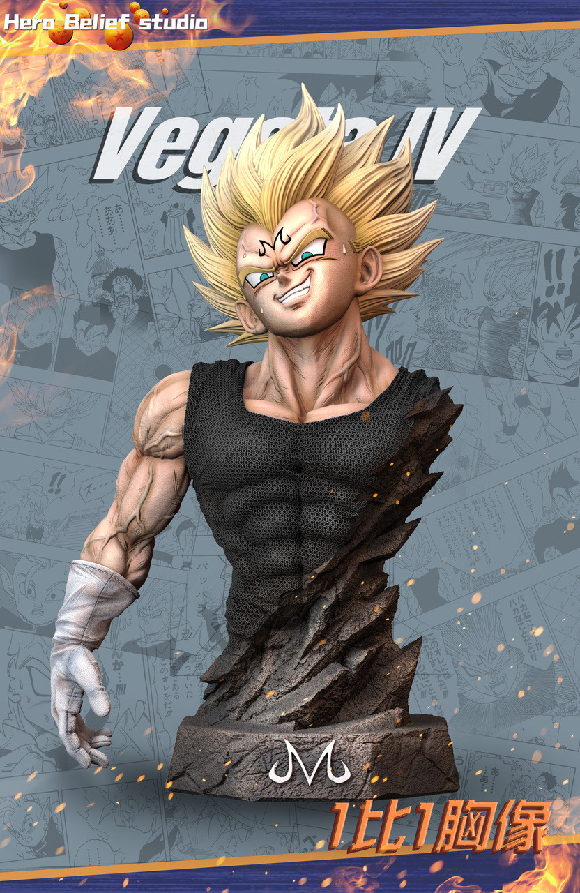 Hero Belief Studio 1/1 scale Super Saiyan Vegeta Bust Resin