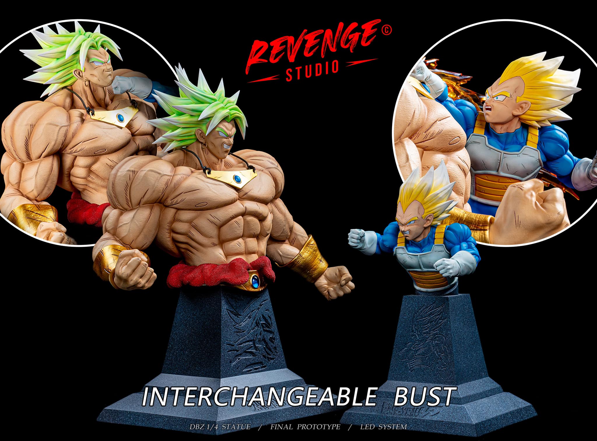 Revenge Studio 1/4 Scale Broly vs Vegeta GK Resin Statue