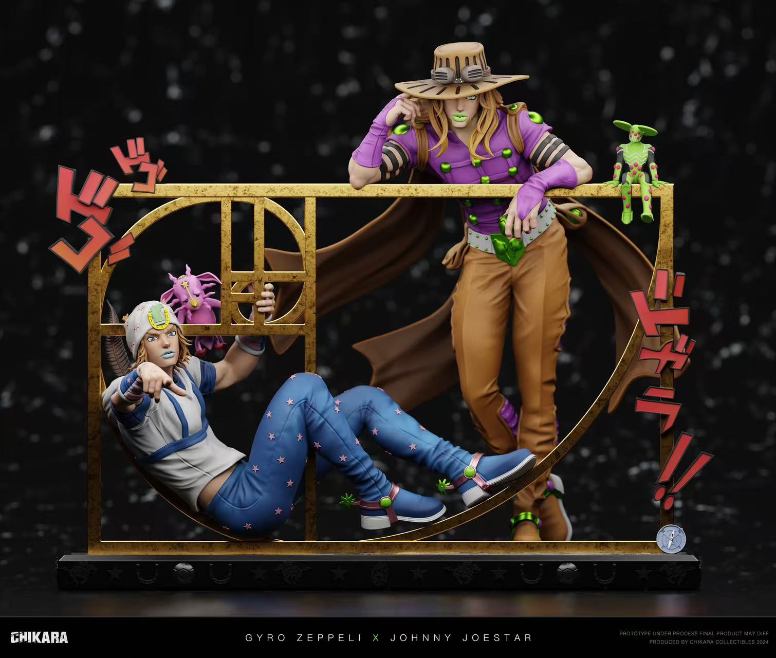 CHIKARA Studio JoJo s Bizarre Johnny Joestar Gyro Zeppeli Resin CHIKARA Studio JoJo s Bizarre Johnny Joestar Gyro Zeppeli Resin