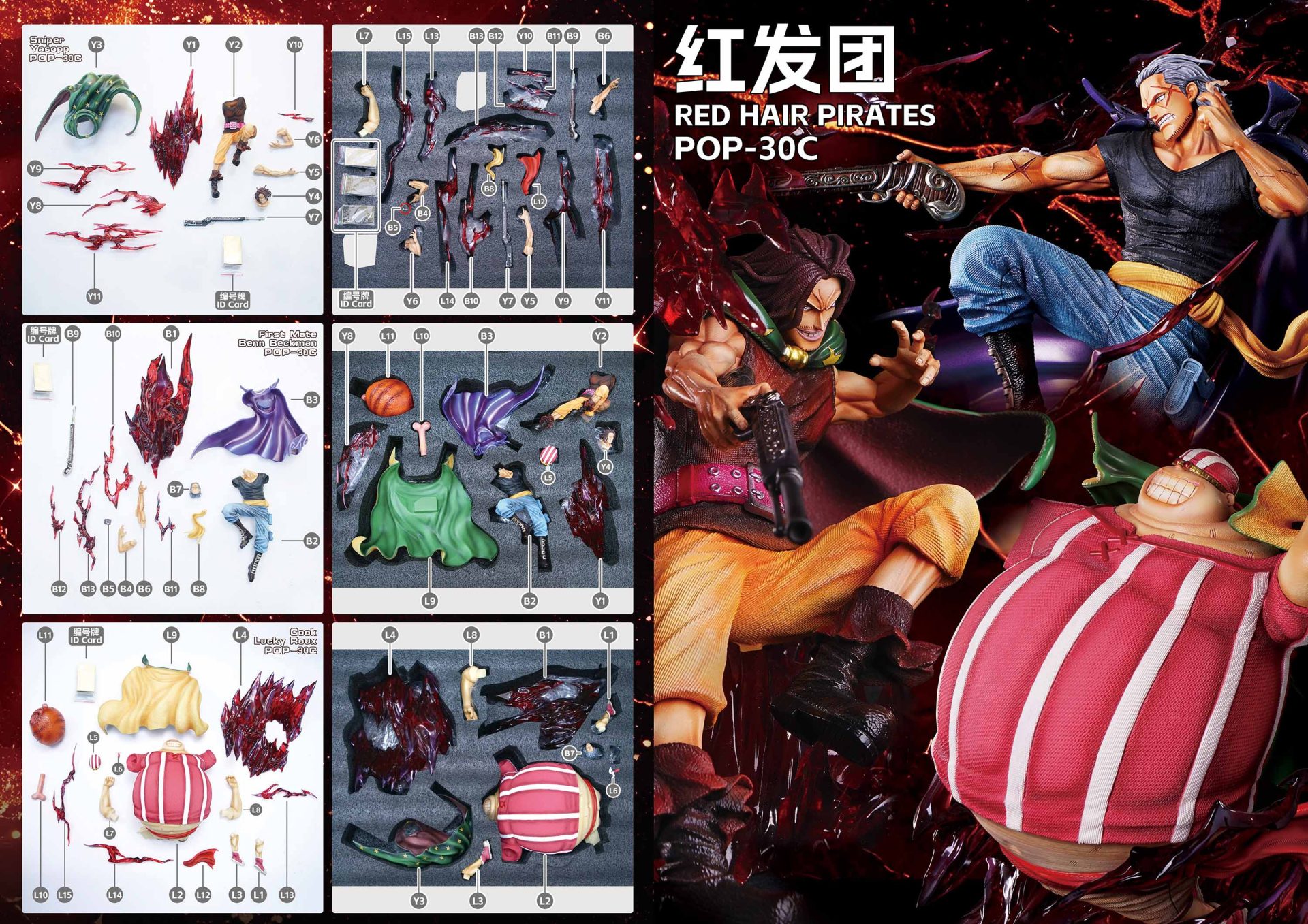 Jacksdo Studio OP Red Hair Pirates GK Resin Statue PREORDER - Toy