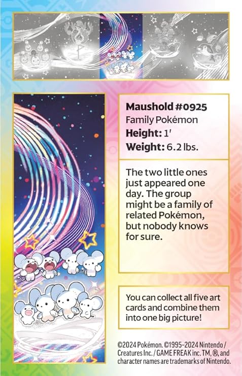 Pokémon TCG: Scarlet & Violet—Paldean Fates Mini Tin – Maushold set of 2 description