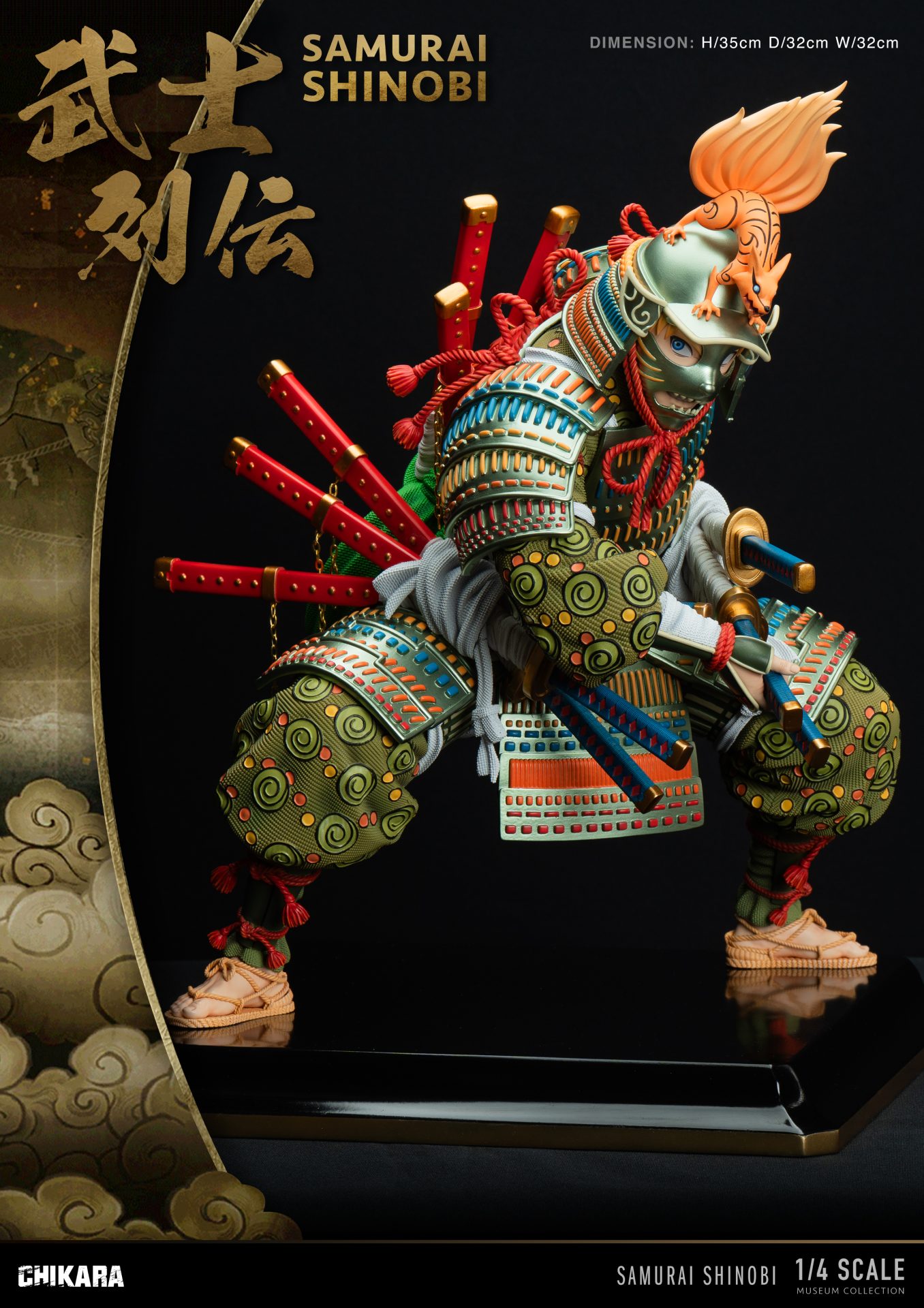 キラー・パラダイス・ウォー サニー 1/6 フィギュア オリジナル エフェクト Chikara Studio 1/4 Scale Nine tail Samurai Resin Statue PREORDER